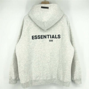 Essentials Fleeces Thick Light Gray Hoodies